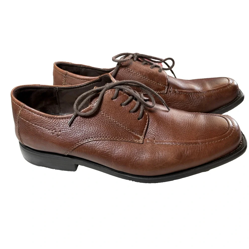 Johnston & Murphy Men’s 9.5 Sheepskin Leather Lace Up Dress Shoe J & M Flex